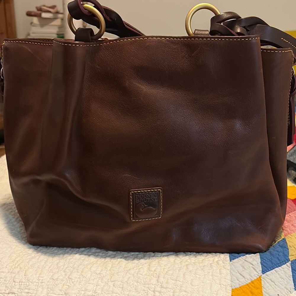 Dooney & Bourke Brown Messenger Bag with Luxurious Leather